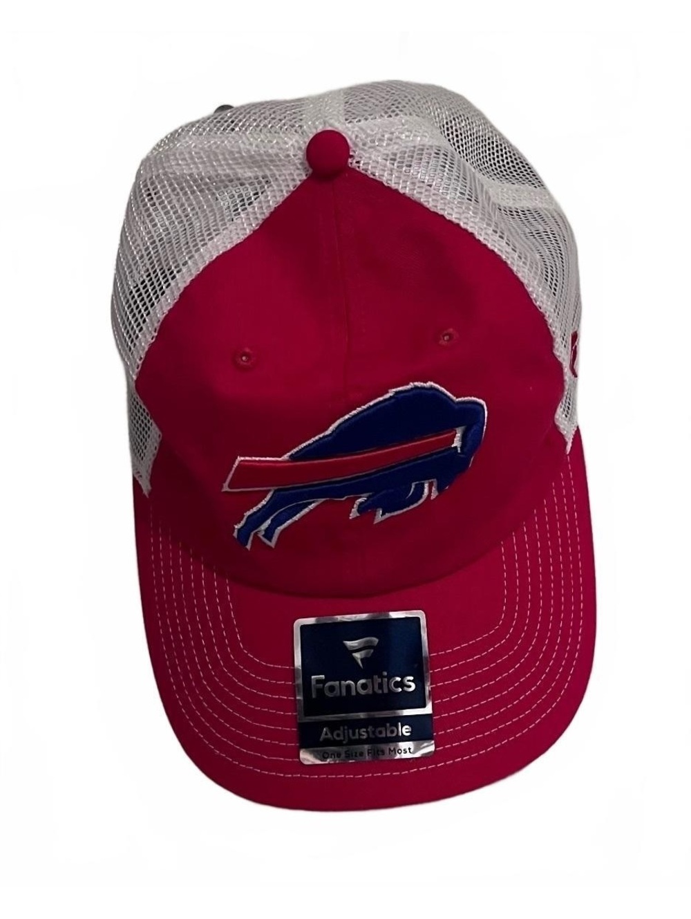 Buffalo Bills Fanatics NFL Football Trucker Hat Mesh Snapback Cap Adjustable Red